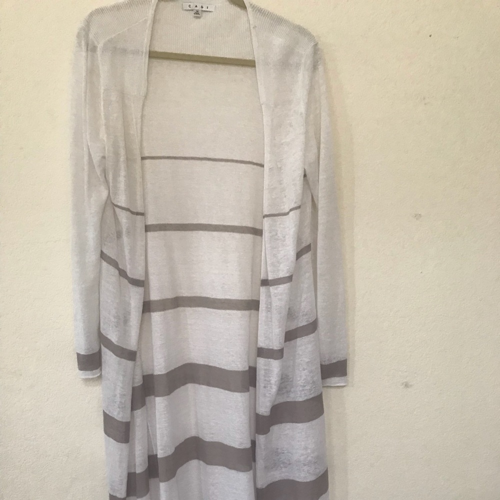 Cabi Linen Blend Linen Duster Summer Sweater